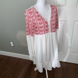 Xhilaration- Bohemian Inspired Red/White Dress